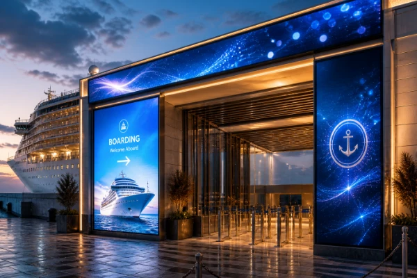 cruise ship led display at entrance cruise ship led display at entrance